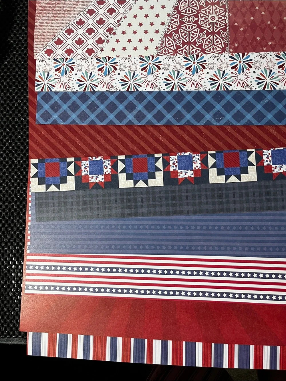 12 x 12 double sided patriotic scrapbook paper